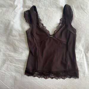 Free People Better Not Lace Top